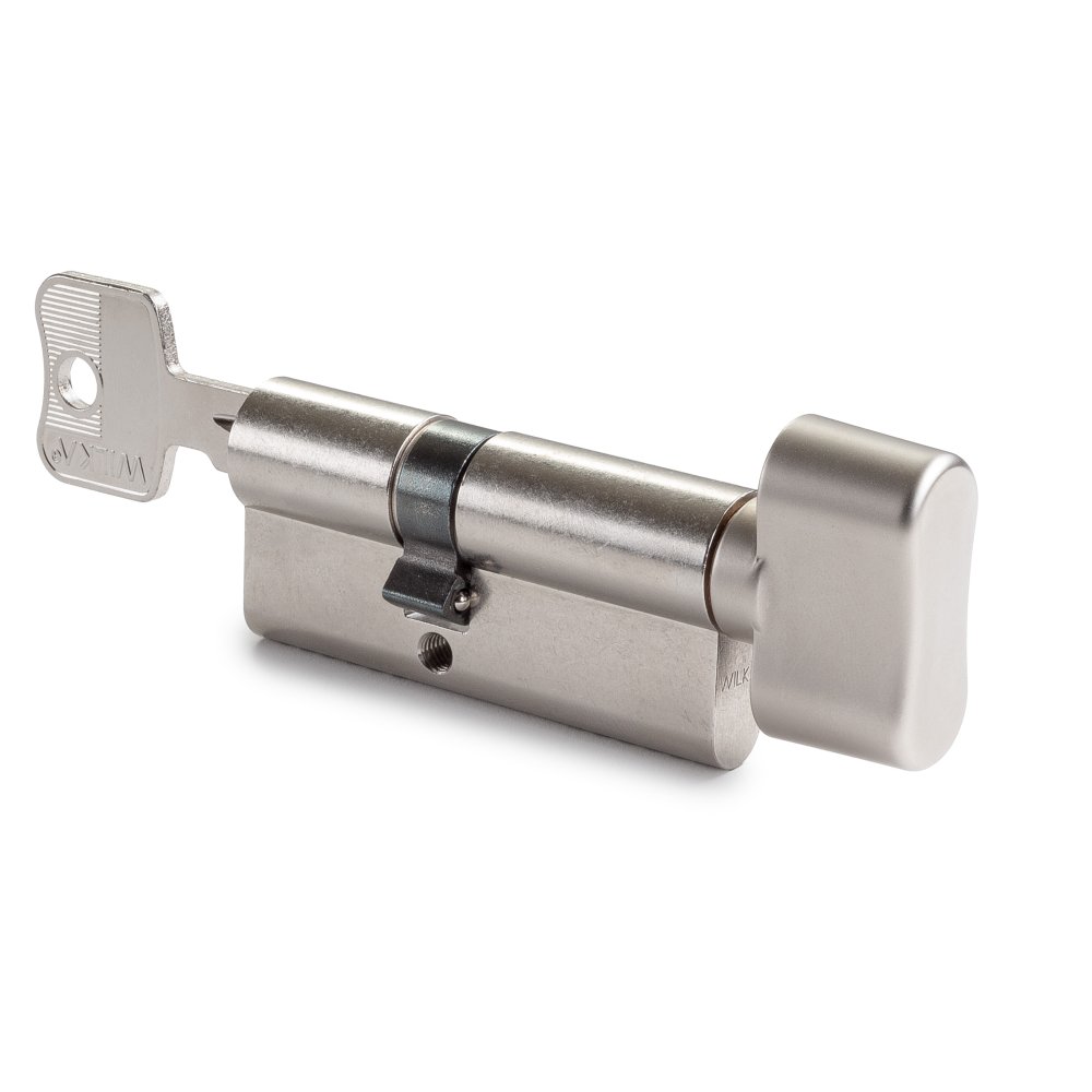 Bezpečnostní zámková vložka, fabka třídy RC3 německé značky WILKA v rozměru A:30 mm na B:85 mm bez havarijní funkce v provedení A-klíč + B-knoflík s profilem klíče S150. Standardně dodávány 3 klíče, možnost přiobjednat další.