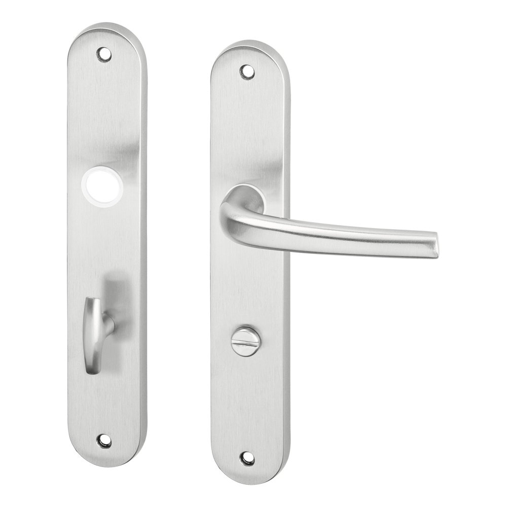 Apoll OV matný nikl dveřní kování – WC klička (WC), 90 mm, klika/klika