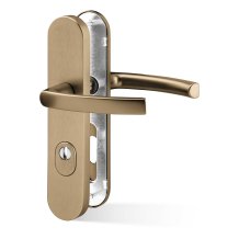 Bezpečnostní kliky na dveře Viking Plus s otvorem na zámkovou vložku fabku s roztečí 92mm klika-klika F4