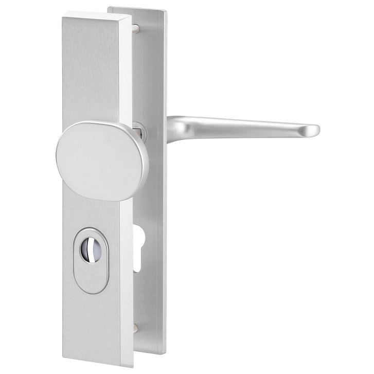 Atlas Plus RC3 hliník F1 bezpečnostní kování – cylindrická vložka (PZ), 72 mm, koule/klika
