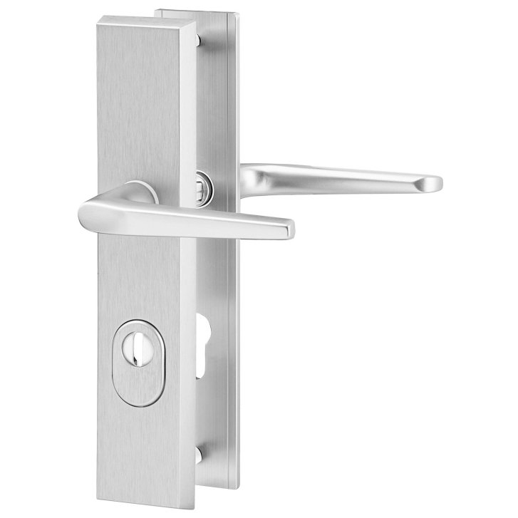 Atlas Plus RC3 hliník F1 bezpečnostní kování – cylindrická vložka (PZ), 90 mm, klika/klika