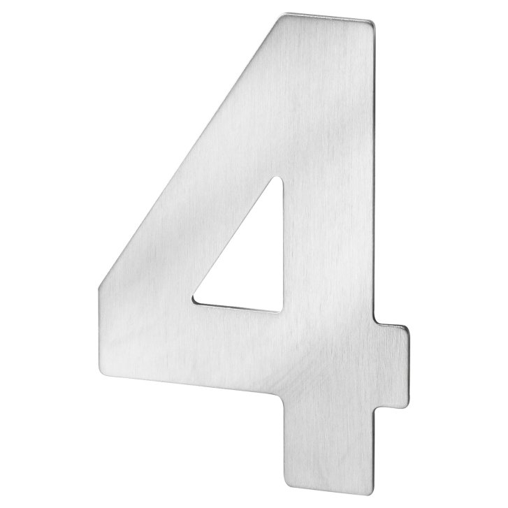 Domovní číslo 4 nerez