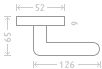 ACT servis - Kliky do interiéru Hliníkové Lida R hliník PK F2