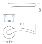 ACT servis - Kliky do interiru Lakovan Viola R stbrn lak