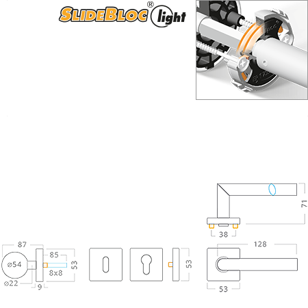 ACT servis -   Dora Slide RHR nerez PK DUPLIKT