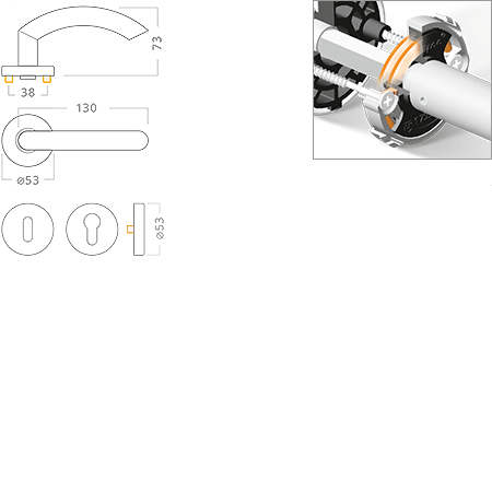 ACT servis -   Gina Slide R nerez PK DUPLIKT