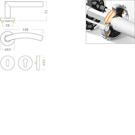 ACT servis -   Pipa Slide R nerez PK DUPLIKT