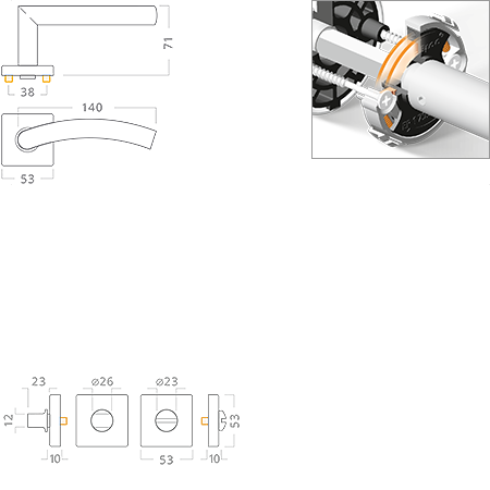 ACT servis -   Pipa Slide RHR nerez PK DUPLIKT