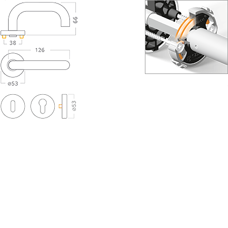 ACT servis -   Una Slide R nerez PK DUPLIKT